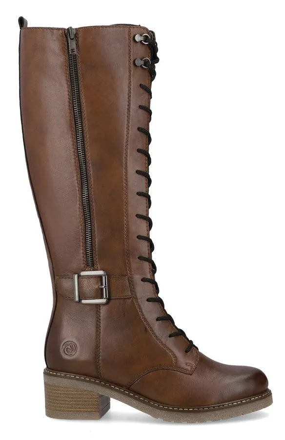 Remonte D1A74-22 Womens Leather Knee High Boot