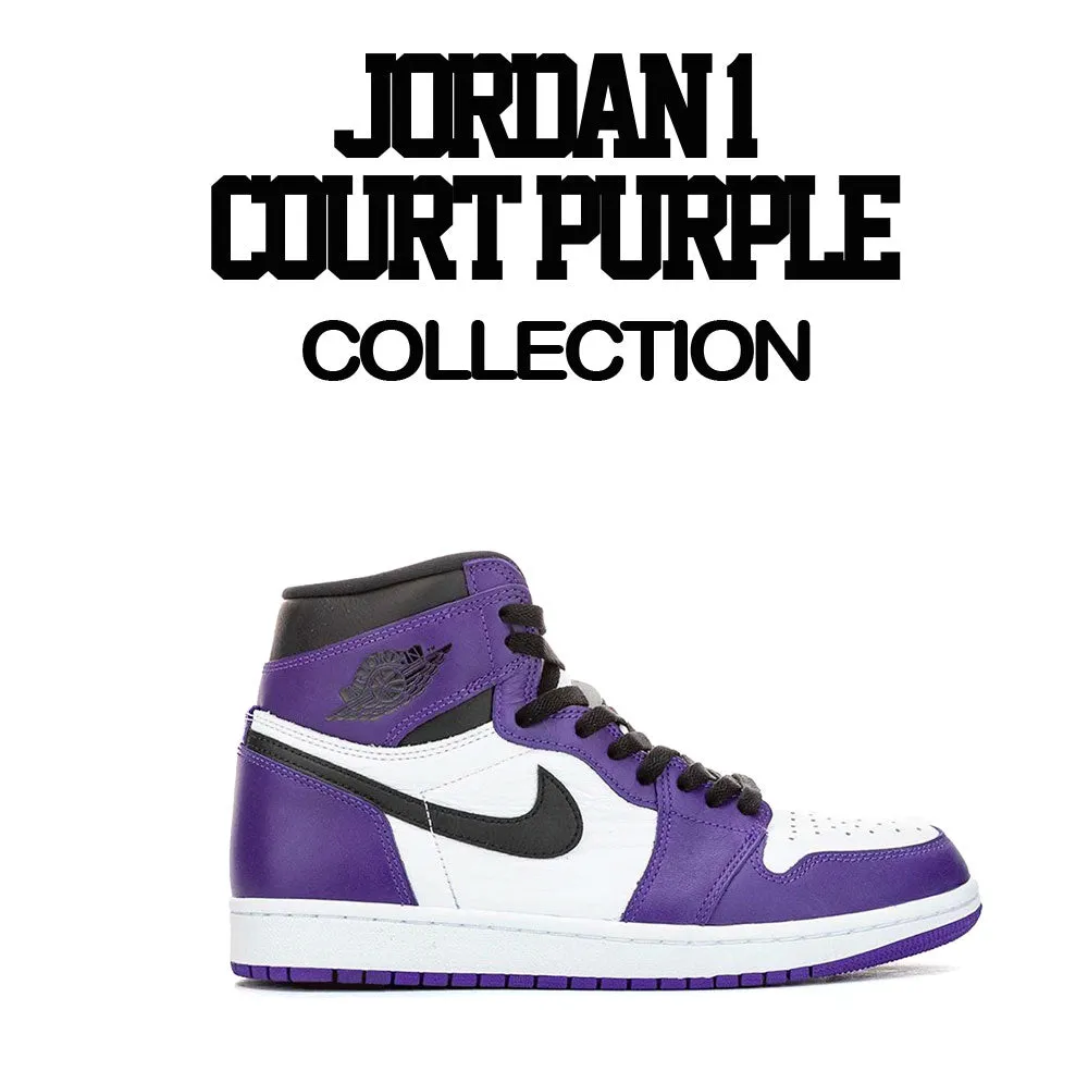 Retro 1 Court Purple Bull Face Shirt