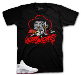 Retro 13 Wolf Grey Shirt - Stay Woke - Black