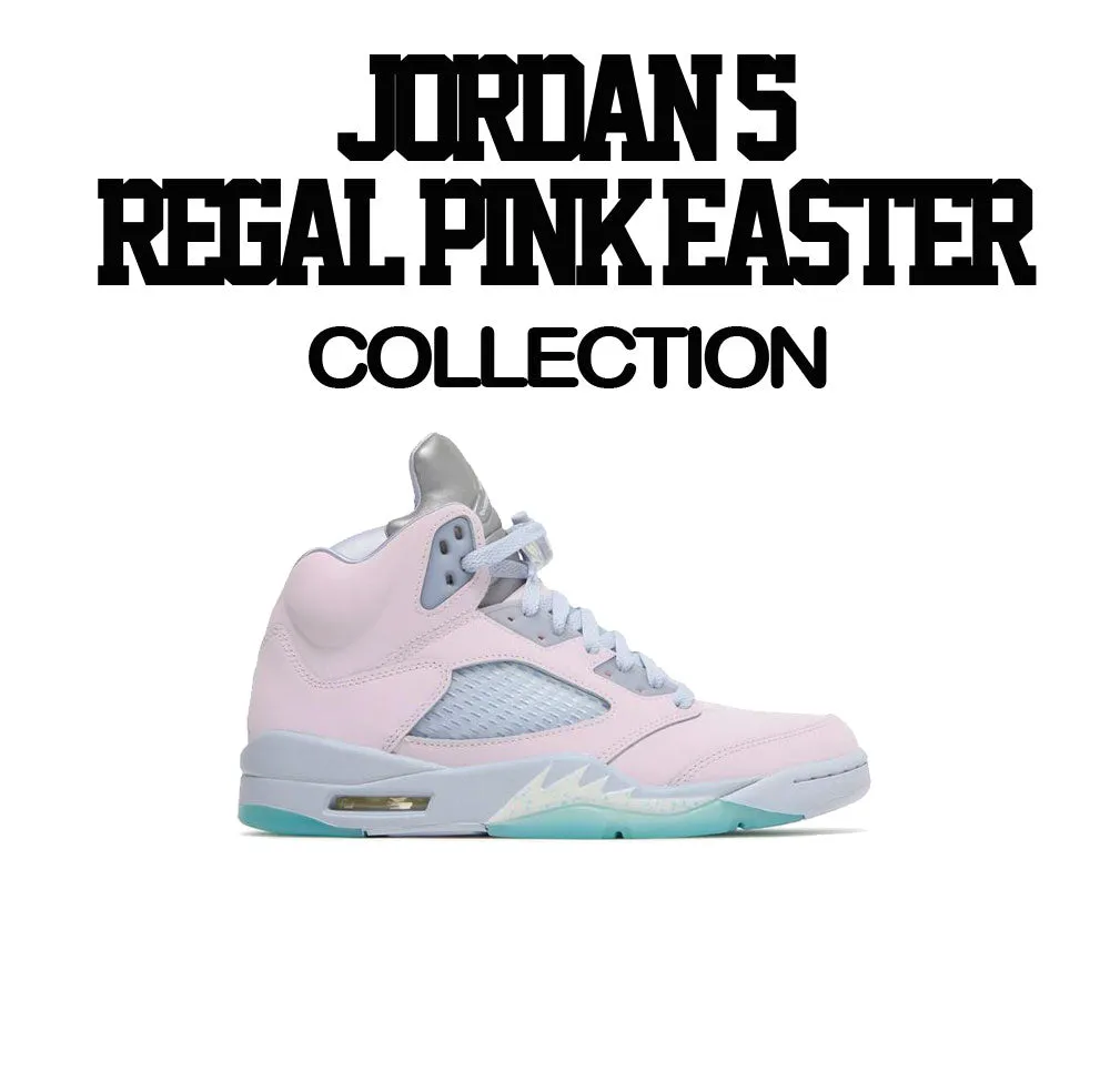 Retro 5 Regal Pink Easter Shirt - ST Hare - White