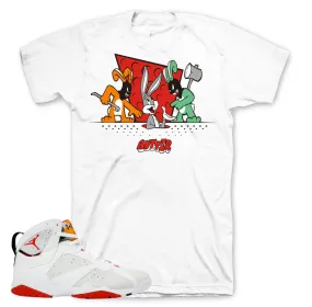 Retro 7 Hare Shirt - Hare Thugs - White