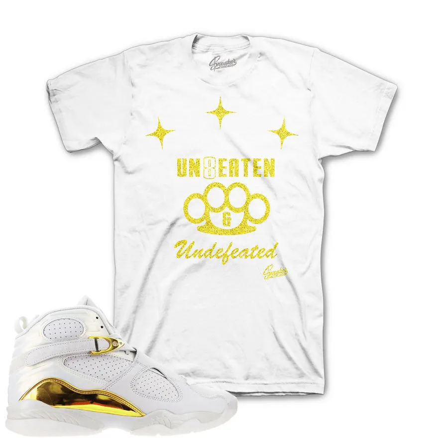 Retro 8 Champagne Shirt - Unbeaten - White