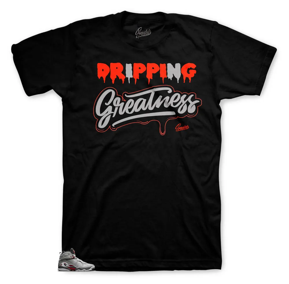 Retro 8 Reflective Shirt - Dripping Greatness - Black