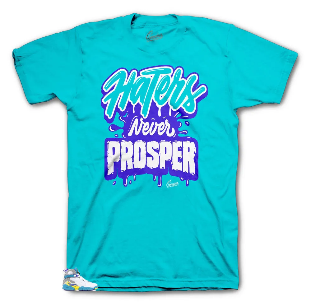 Retro 8 White Aqua Shirt - Prosper - Teal