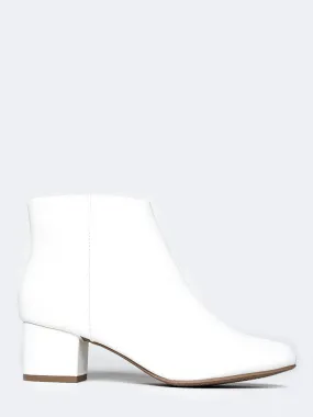 Round Toe Zip Ankle Boots