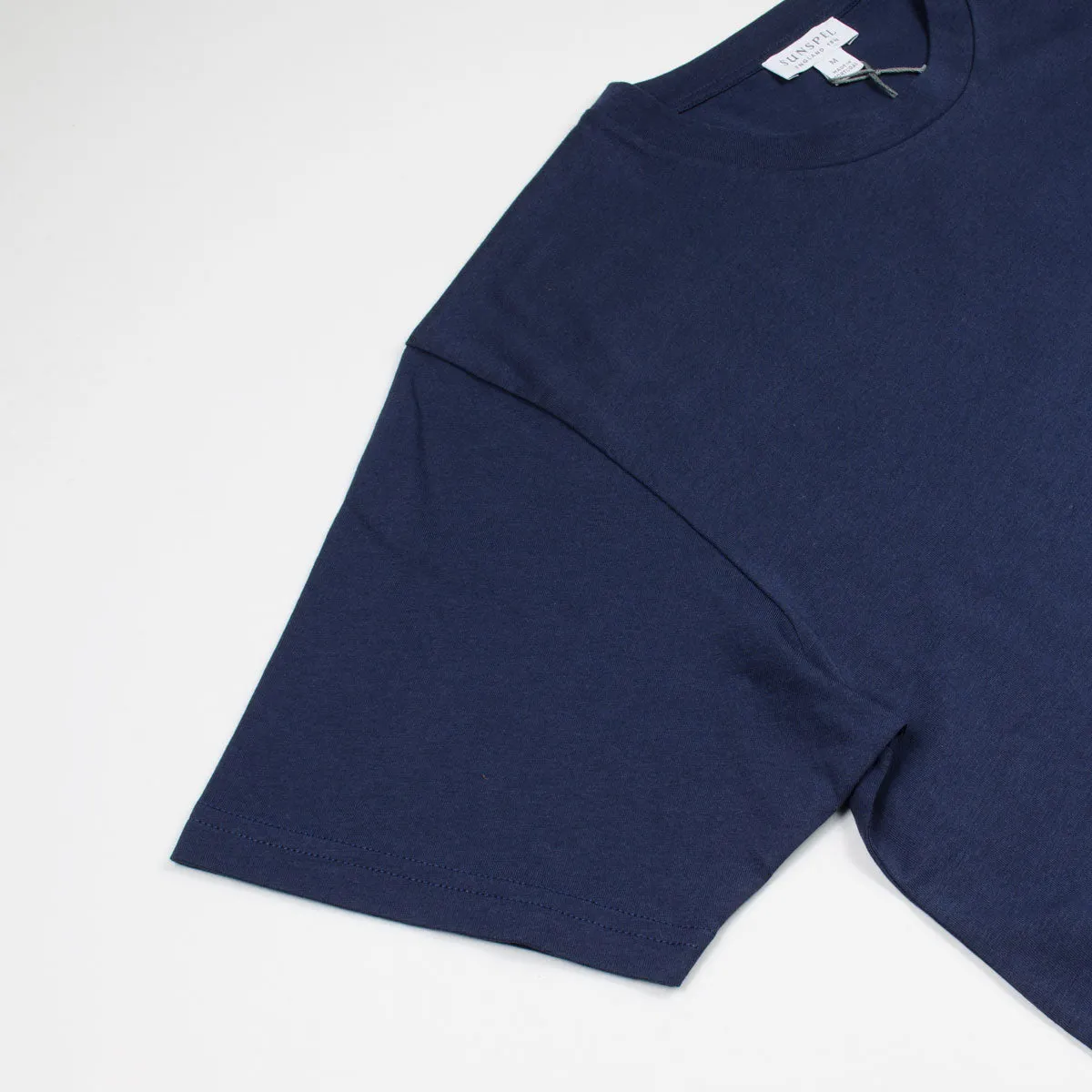 Sunspel - Short Sleeve Riviera Crew Neck T-shirt - Navy