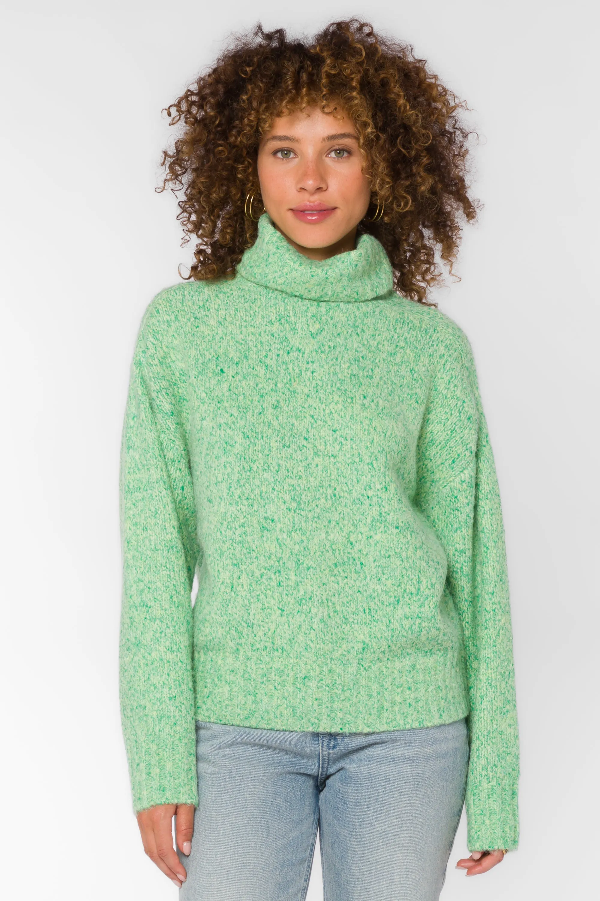 Tillie Marled Green Sweater