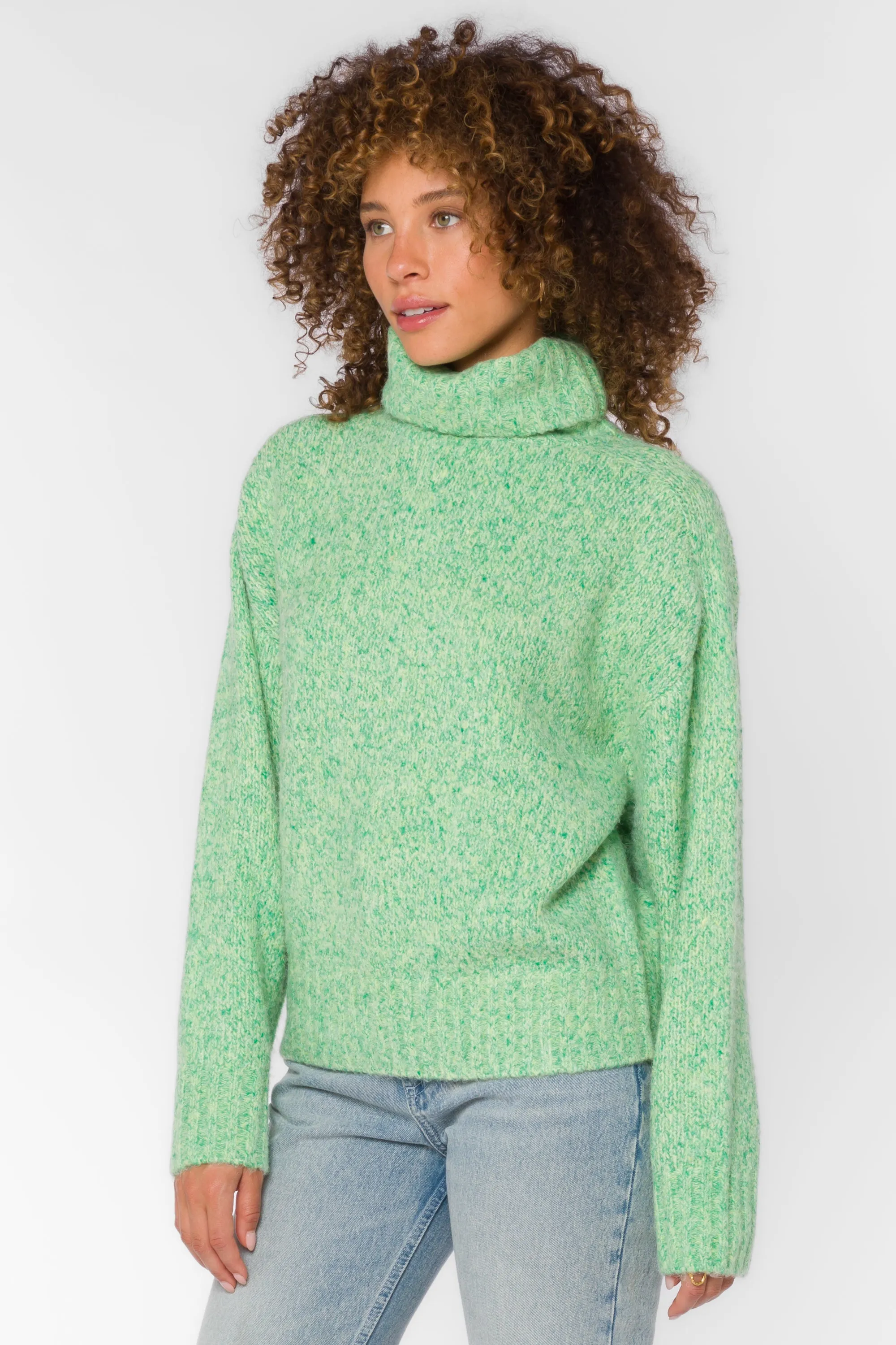 Tillie Marled Green Sweater