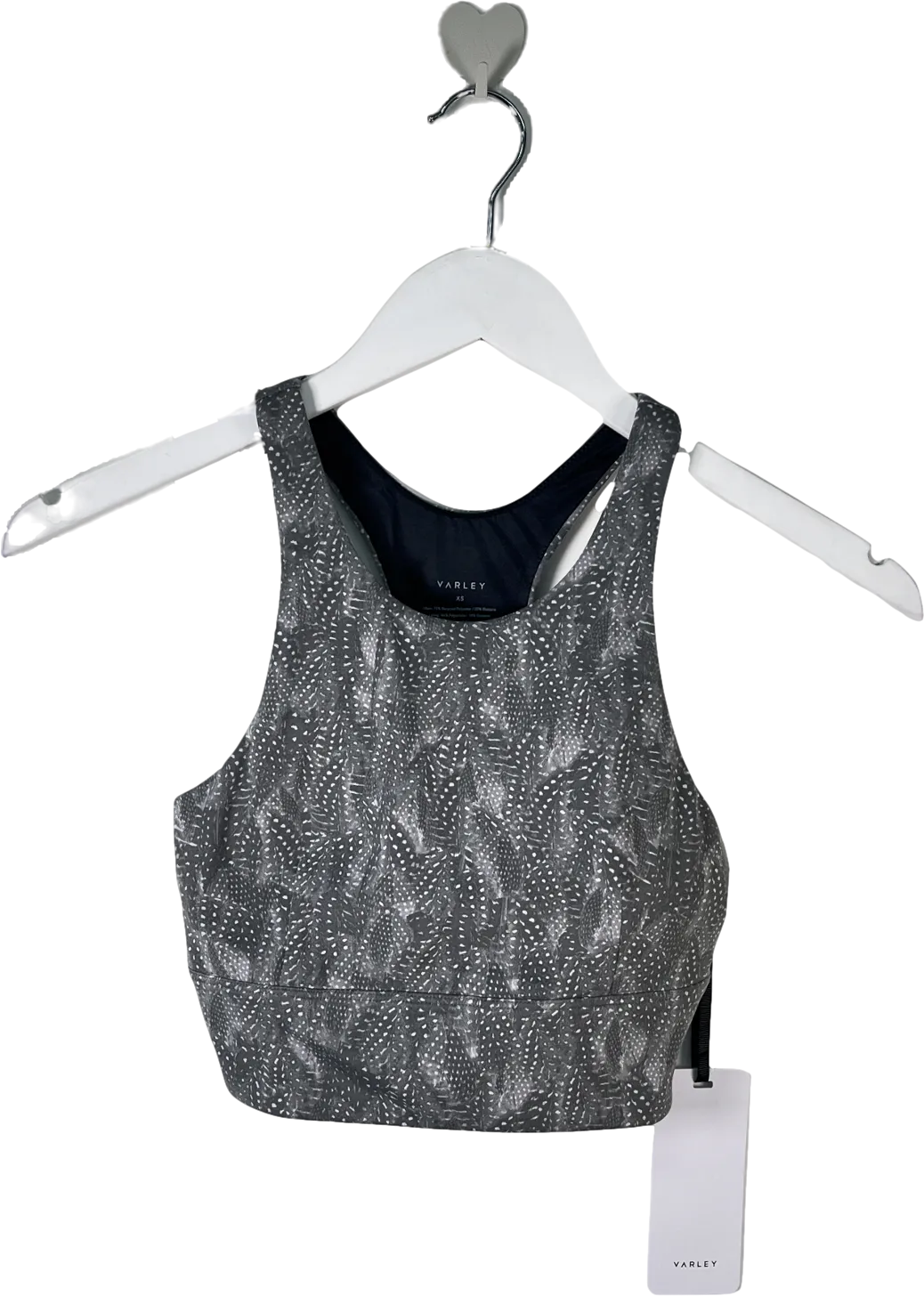 Varley Grey Print Let's Move Sports Bra BNWT UK 8