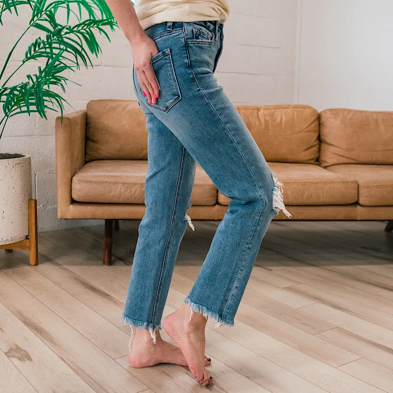 Vervet Dakota Distressed Straight Jeans