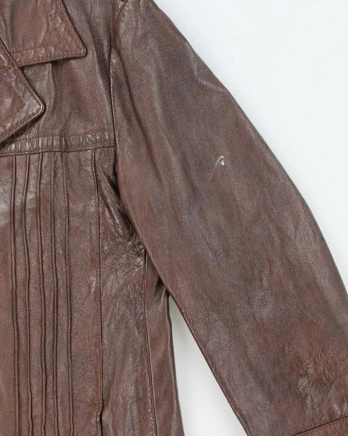 Vintage 70s Brown Leather Jacket - M