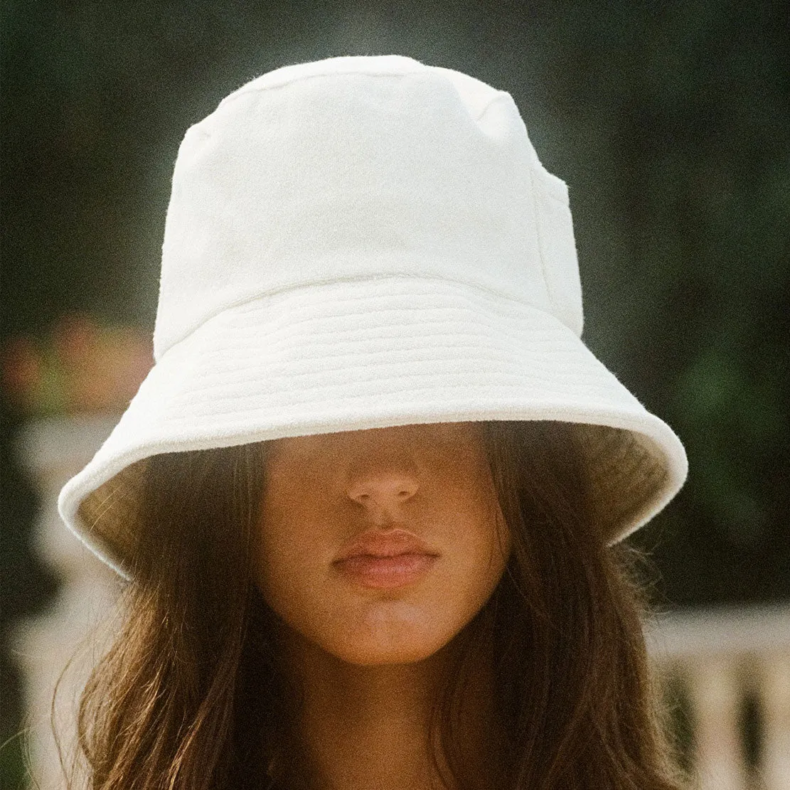 Wave Bucket Hat, Beige Terry