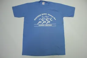 Western Bank Summer Fun Run Vintage 80's Chinook Montana Marathon Single Stitch T-Shirt