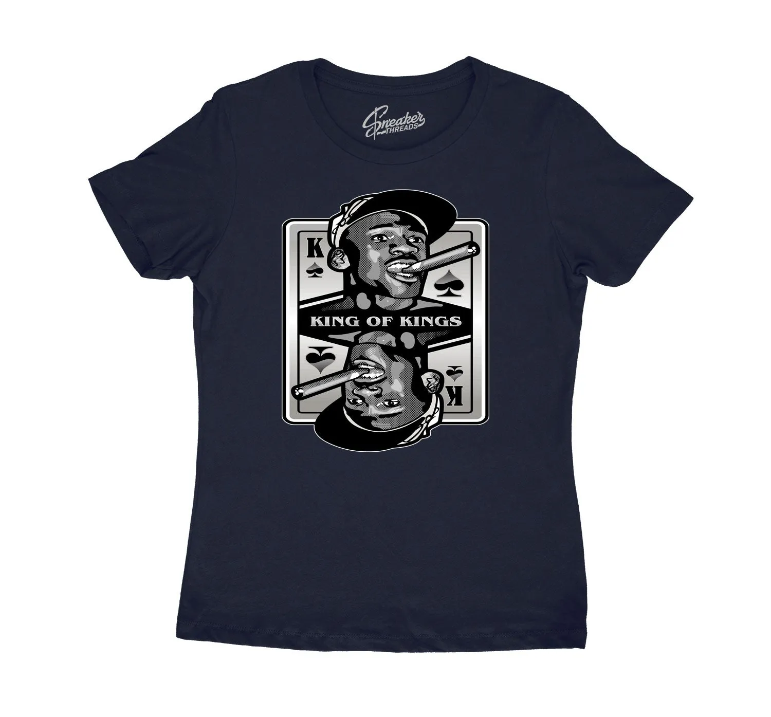 Womens Midnight Navy 3 Shirt - King Of Kings - Navy